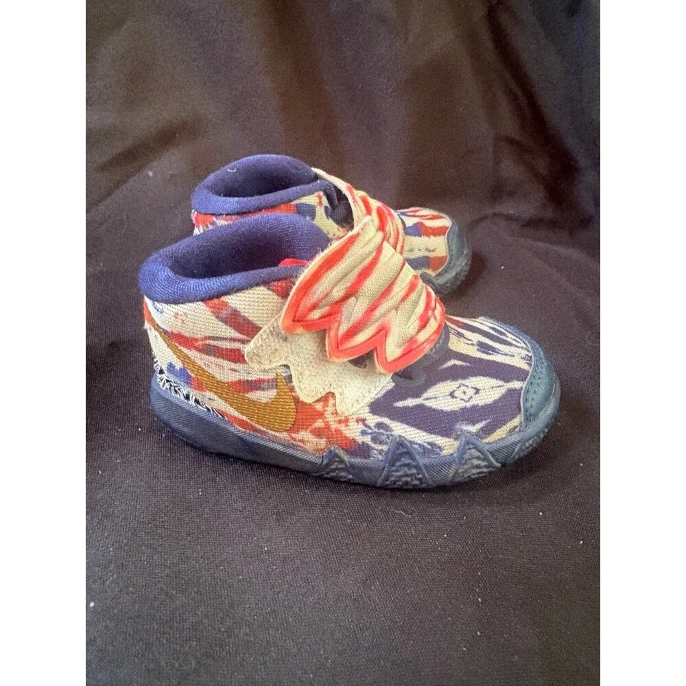 Nike Kybrid S2 toddler size 5 c Sneakers Tie-Dye USA red white and blue